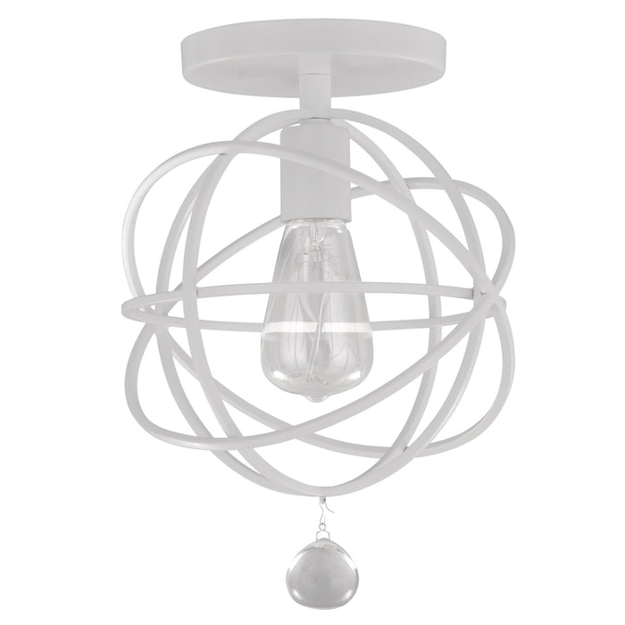 Crystorama 9220-WW_CEILING One Light Semi Flush Mount, Wet White