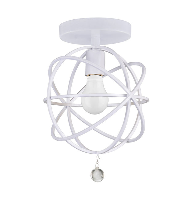 Crystorama 9220-WW_CEILING One Light Semi Flush Mount, Wet White
