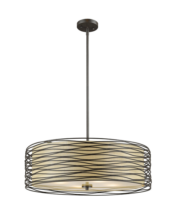 Z-Lite 2009-24BRZ Four Light Pendant, Bronze