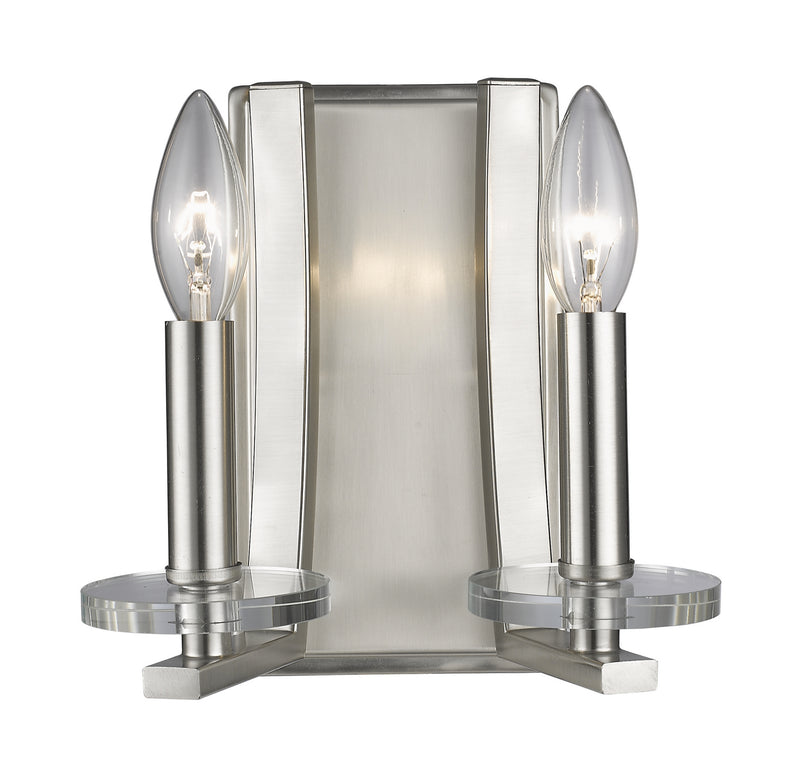 Z-Lite 2010-2S-BN Two Light Wall Sconce, Brushed Nickel