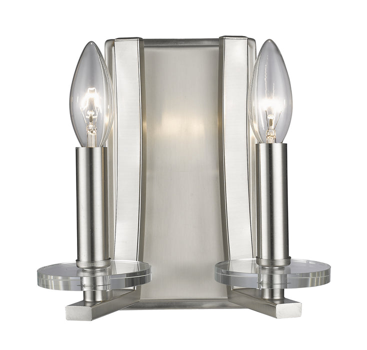 Z-Lite 2010-2S-BN Two Light Wall Sconce, Brushed Nickel