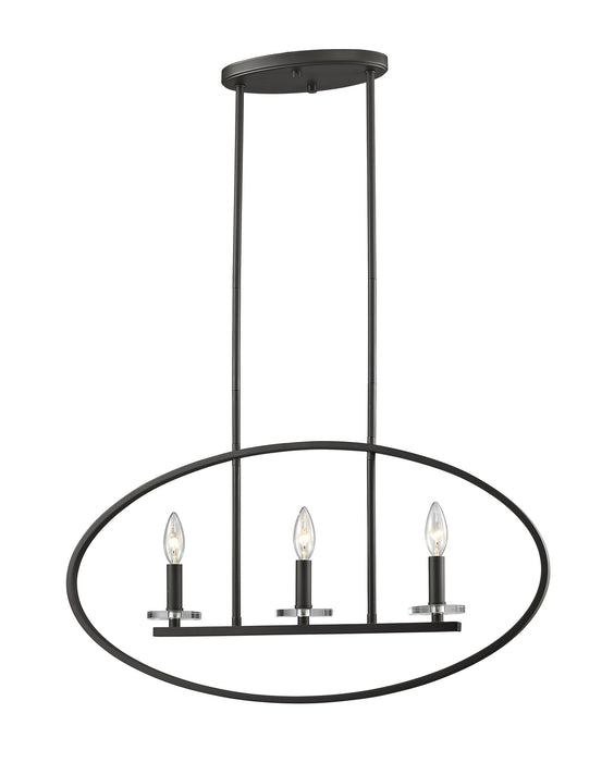 Z-Lite 2010-3L-BRZ Three Light Linear Chandelier, Bronze