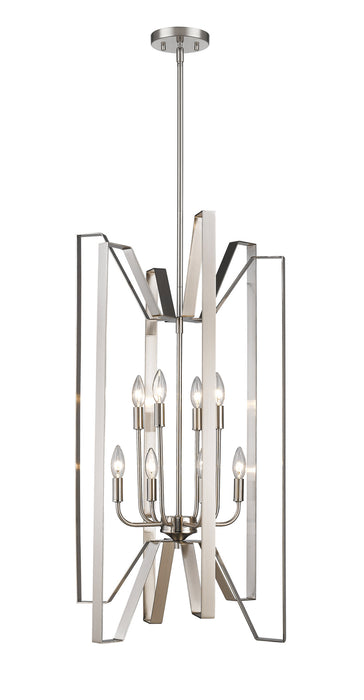 Z-Lite 4000-8BN Eight Light Chandelier, Brushed Nickel