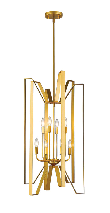 Z-Lite 4000-8PMG Eight Light Chandelier, Polished Metallic Gold