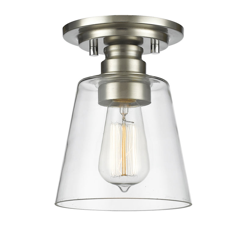 Z-Lite 428F1-BN One Light Flush Mount, Brushed Nickel