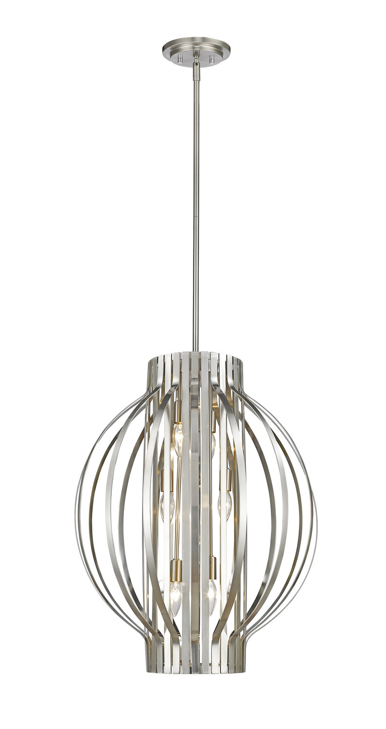 Z-Lite 436-20BN Six Light Pendant, Brushed Nickel