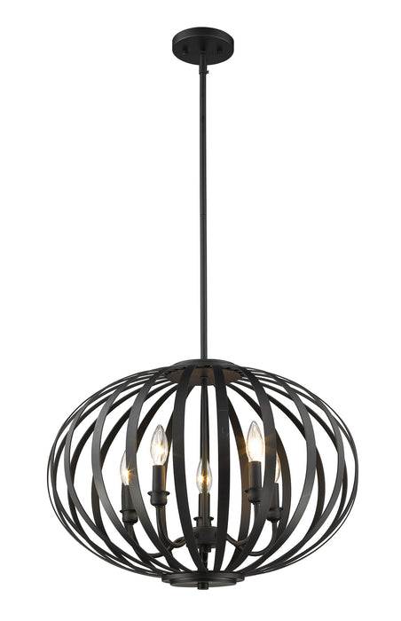 Z-Lite 438-20BRZ Five Light Chandelier, Bronze