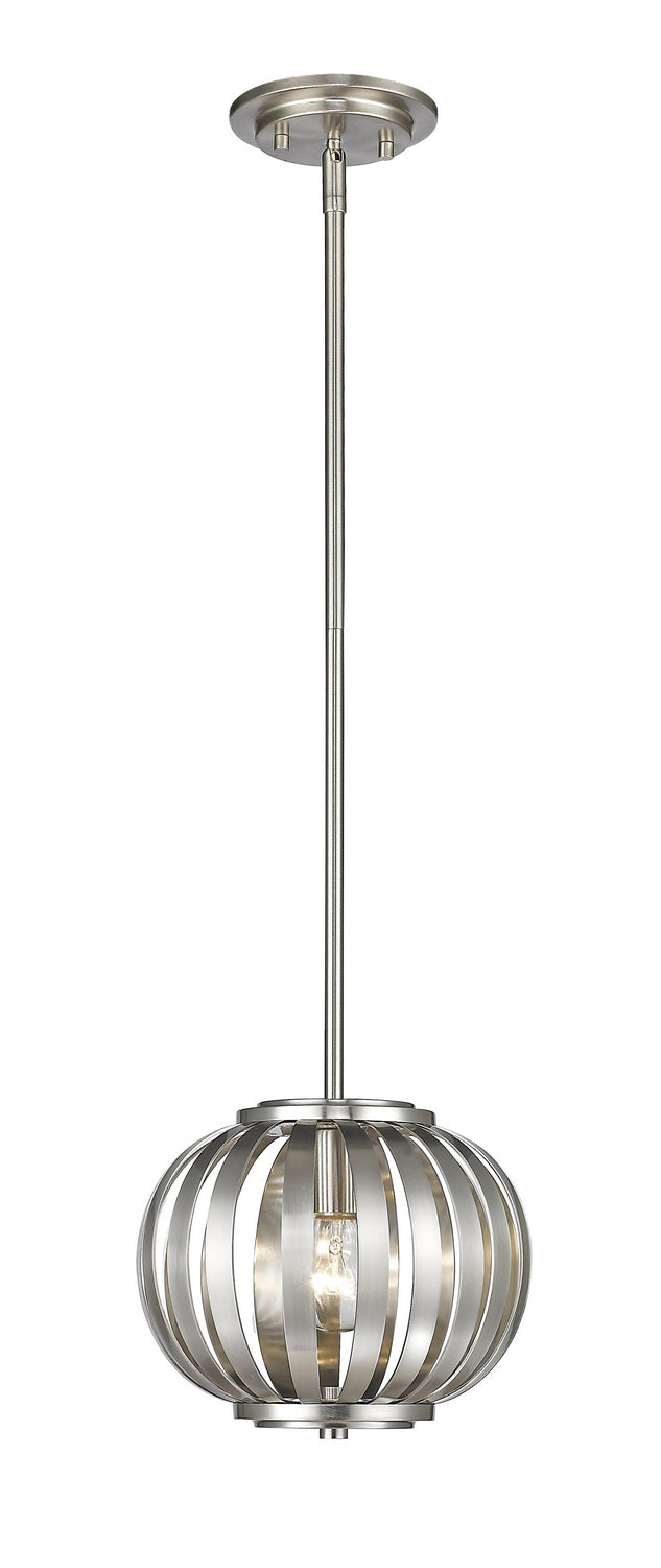 Z-Lite 438-8BN One Light Pendant, Brushed Nickel