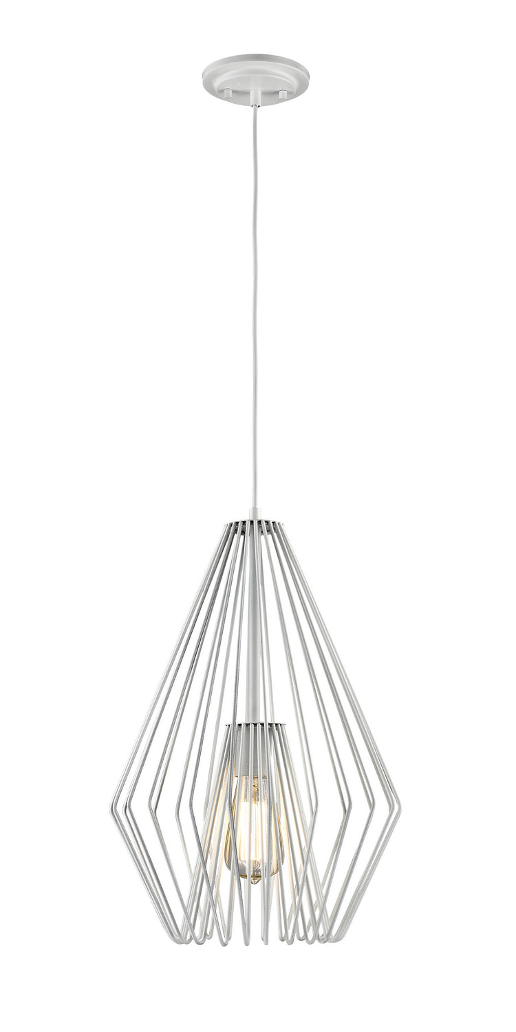 Z-Lite 442MP12-WH One Light Pendant, Gloss White
