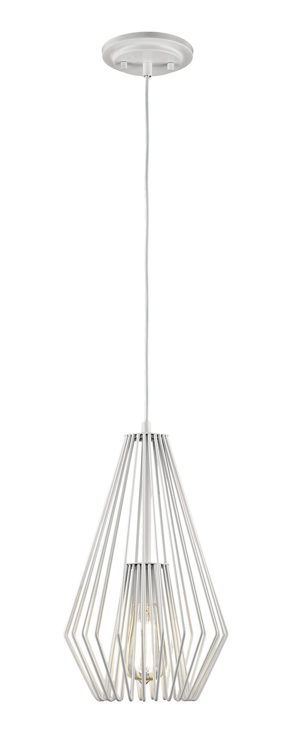 Z-Lite 442MP-WH One Light Pendant, Gloss White