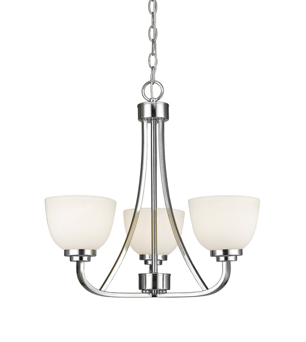 Z-Lite 443-3-CH Three Light Chandelier, Chrome