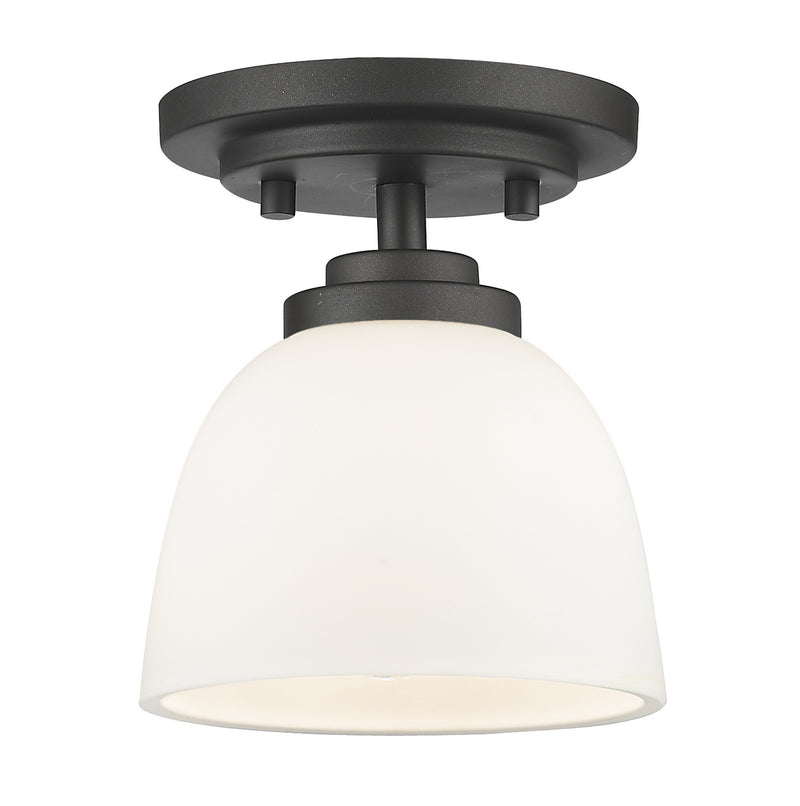 Z-Lite 443F1-BRZ One Light Flush Mount, Bronze