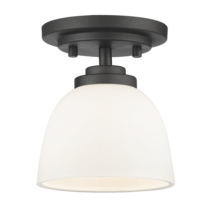 Z-Lite 443F1-BRZ One Light Flush Mount, Bronze