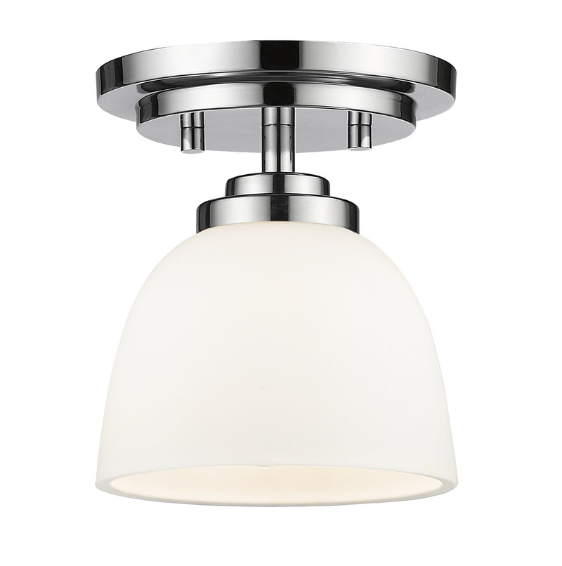 Z-Lite 443F1-CH One Light Flush Mount, Chrome