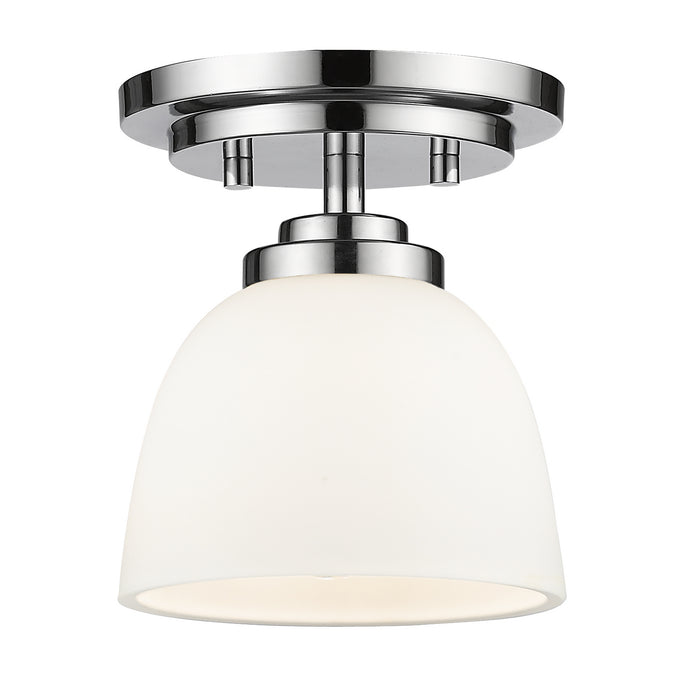 Z-Lite 443F1-CH One Light Flush Mount, Chrome