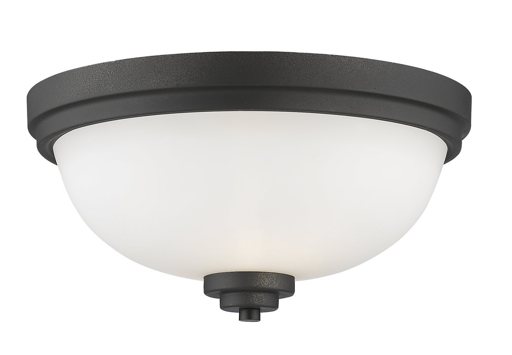 Z-Lite 443F2-BRZ Two Light Flush Mount, Bronze