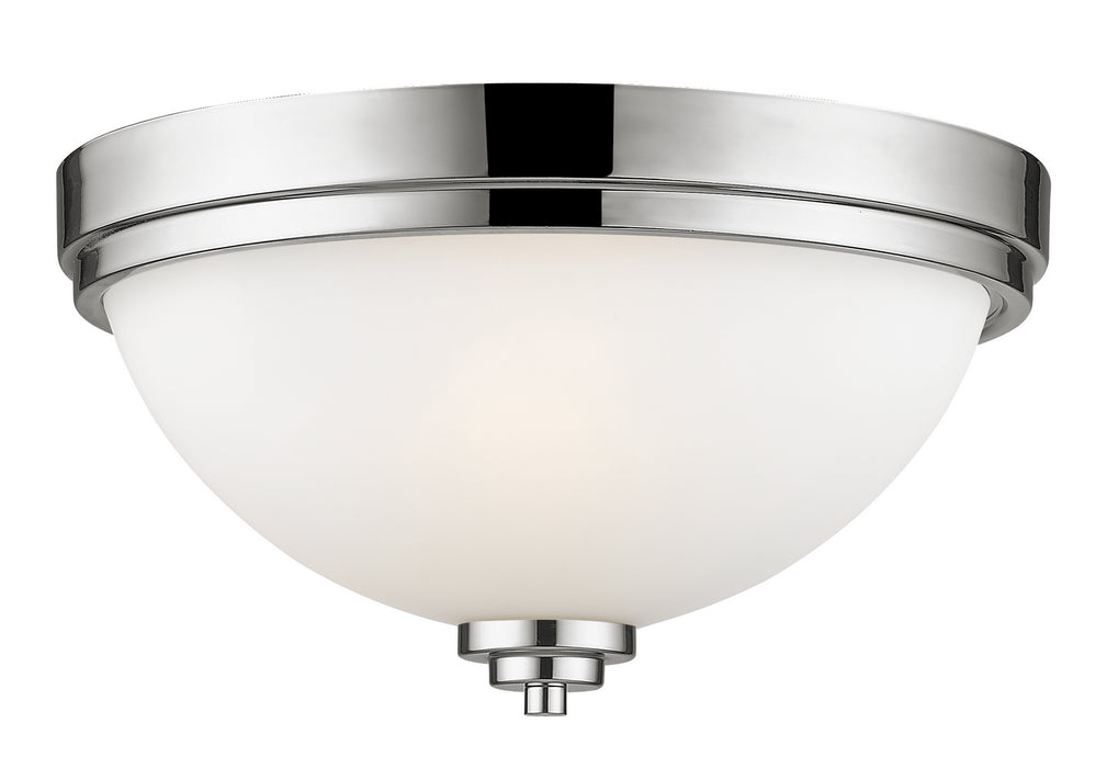 Z-Lite 443F2-CH Two Light Flush Mount, Chrome