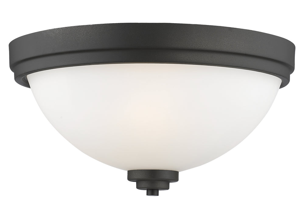 Z-Lite 443F3-BRZ Three Light Flush Mount, Bronze
