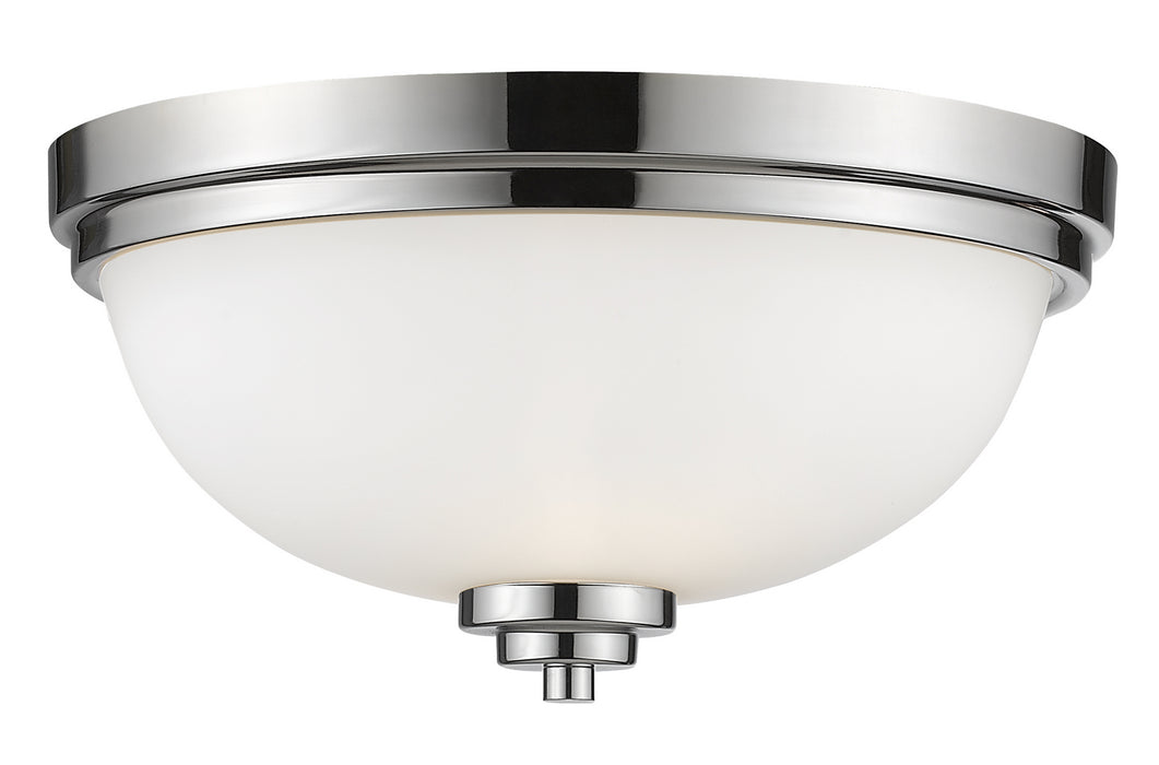 Z-Lite 443F3-CH Three Light Flush Mount, Chrome