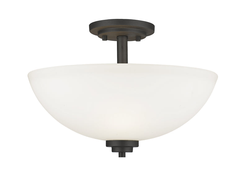Z-Lite 443SF-BRZ Three Light Semi Flush Mount, Bronze