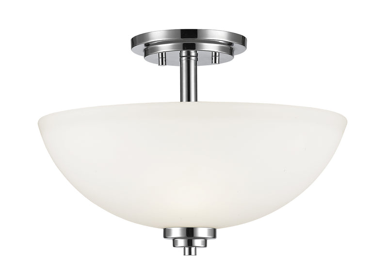 Z-Lite 443SF-CH Three Light Semi Flush Mount, Chrome