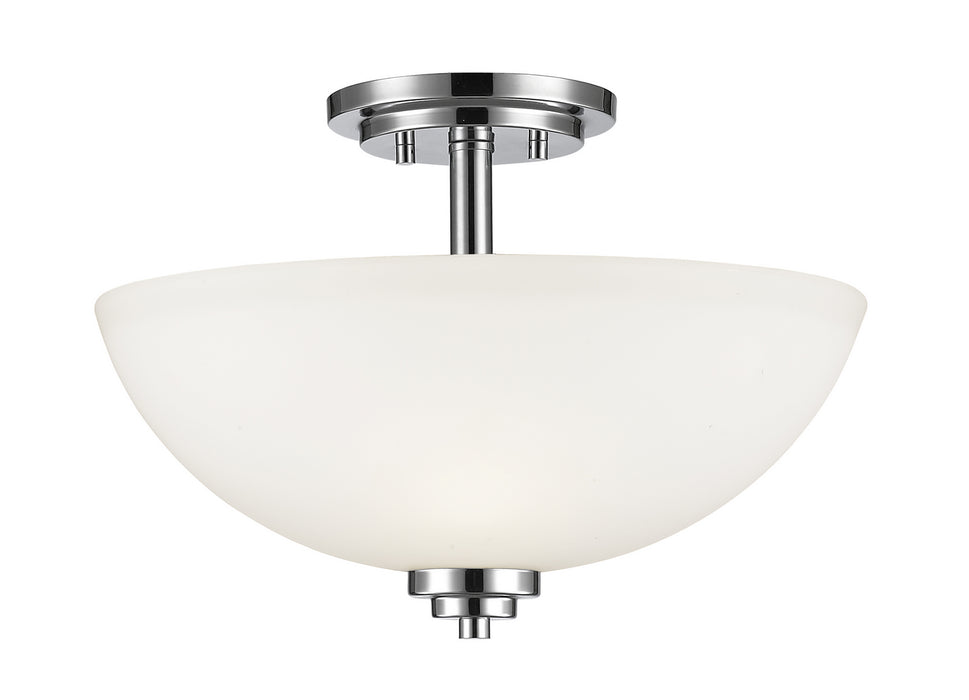 Z-Lite 443SF-CH Three Light Semi Flush Mount, Chrome
