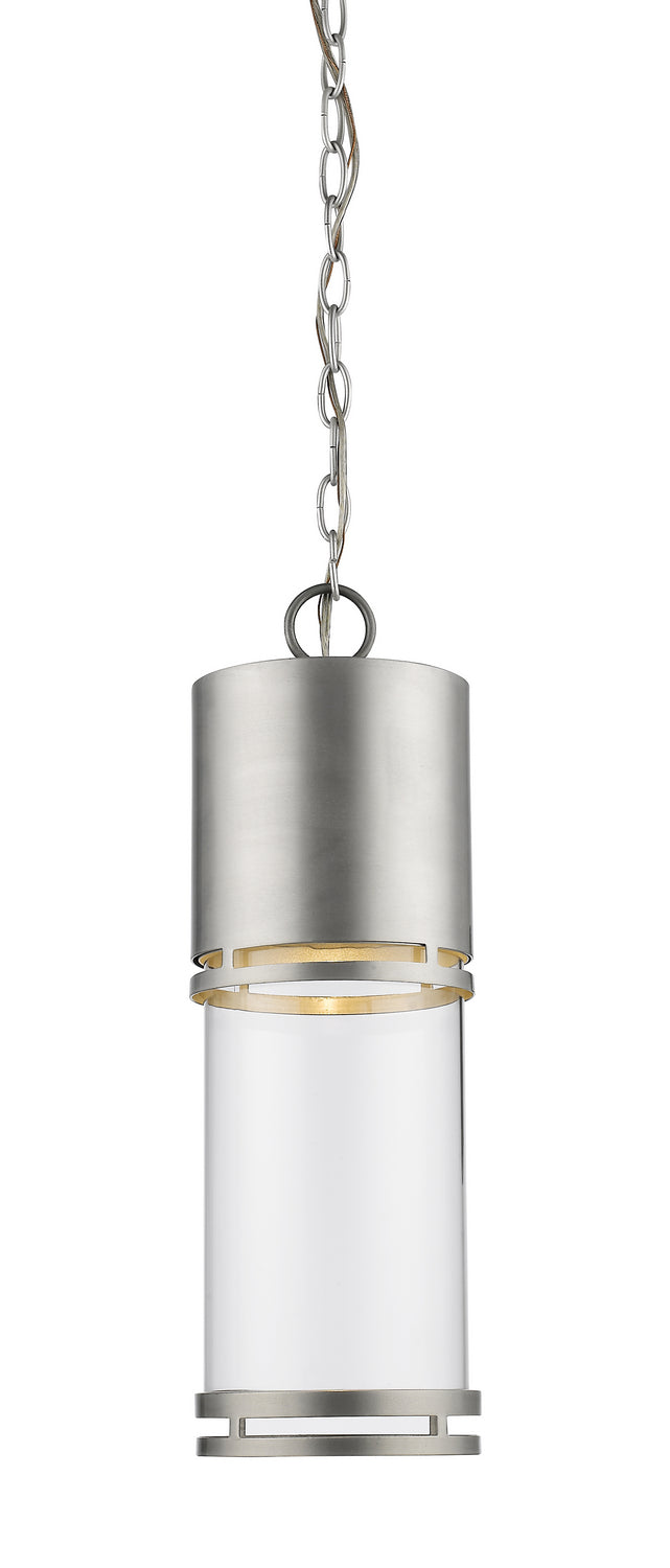 Z-Lite 553CHB-BA-LED LED Outdoor Chain Mount Ceiling Fixture, Brushed Aluminum