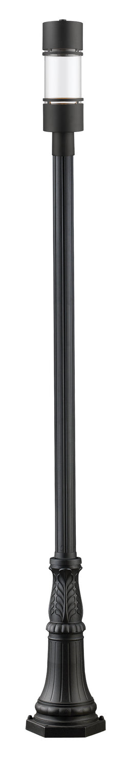 Z-Lite 553PHB-518P-BK-LED LED Outdoor Post Moun Fixture, Black