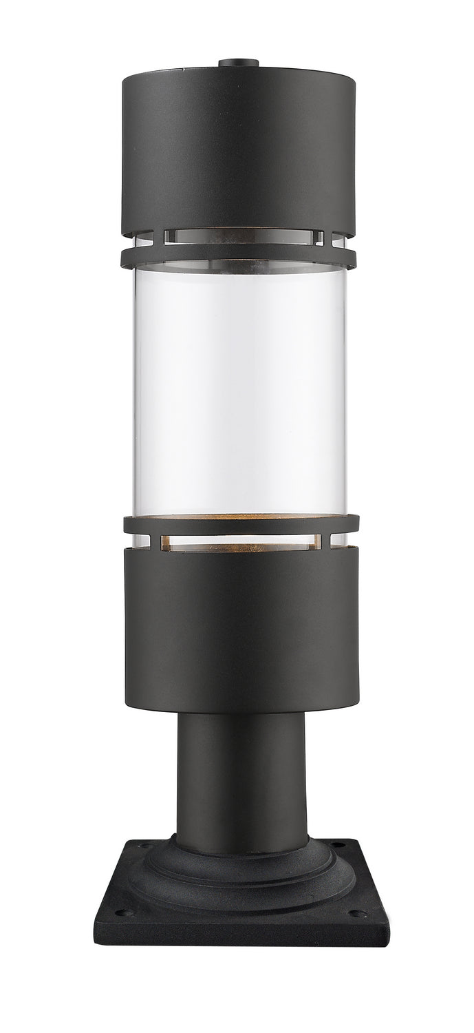 Z-Lite 553PHB-533PM-BK-LED LED Outdoor Pier Mounted Fixture, Black