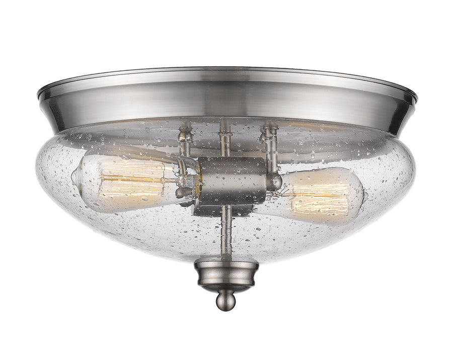 Z-Lite 722F2-BN Two Light Flush Mount, Brushed Nickel