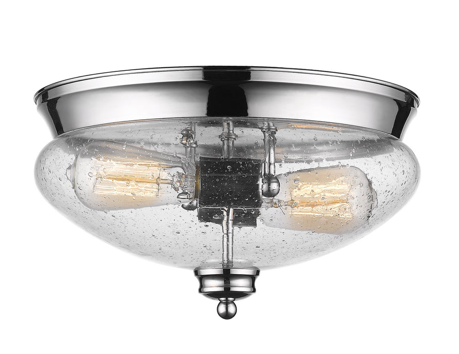 Z-Lite 722F2-CH Two Light Flush Mount, Chrome
