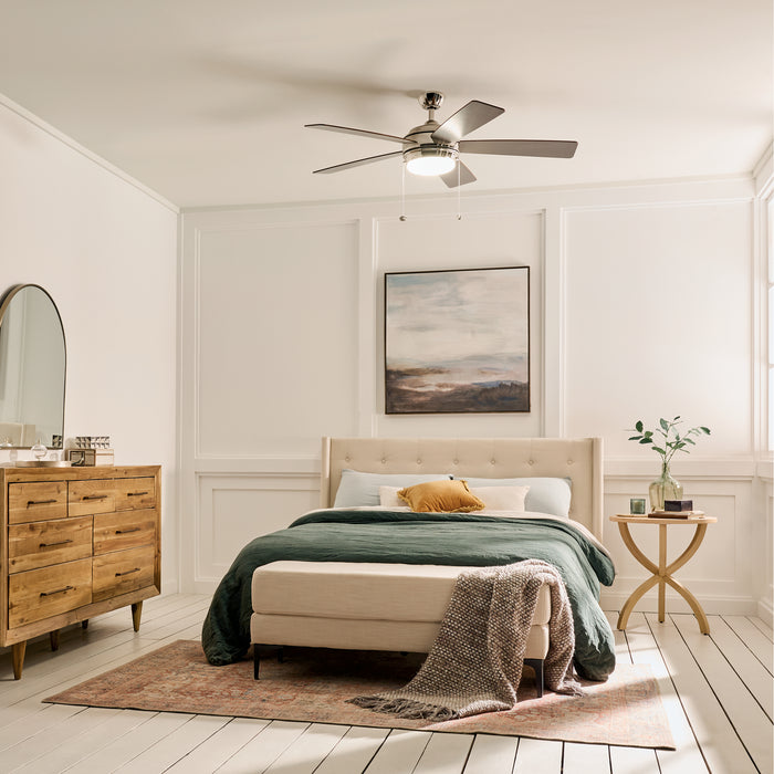 Kichler 330174PN 52" Ceiling Fan, Polished Nickel