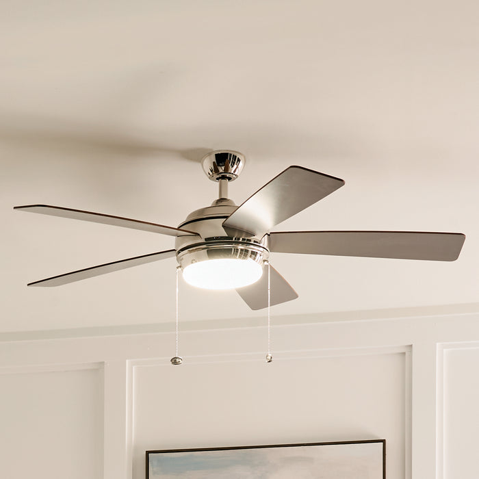 Kichler 330174PN 52" Ceiling Fan, Polished Nickel