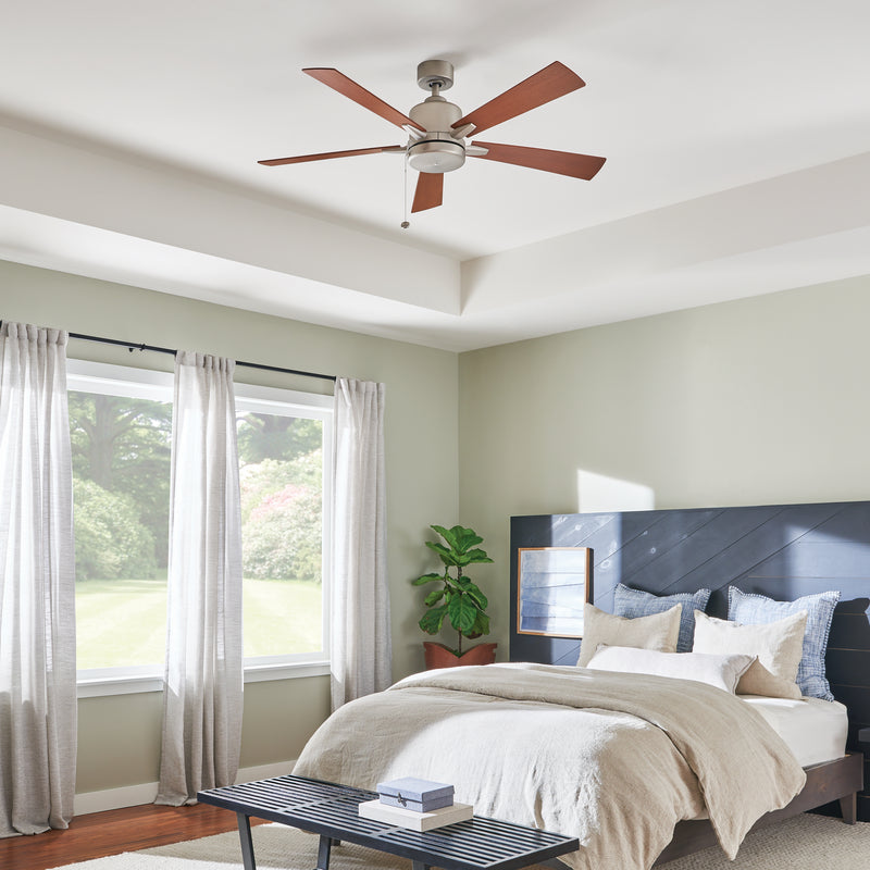Kichler 330242NI 52" Ceiling Fan, Brushed Nickel