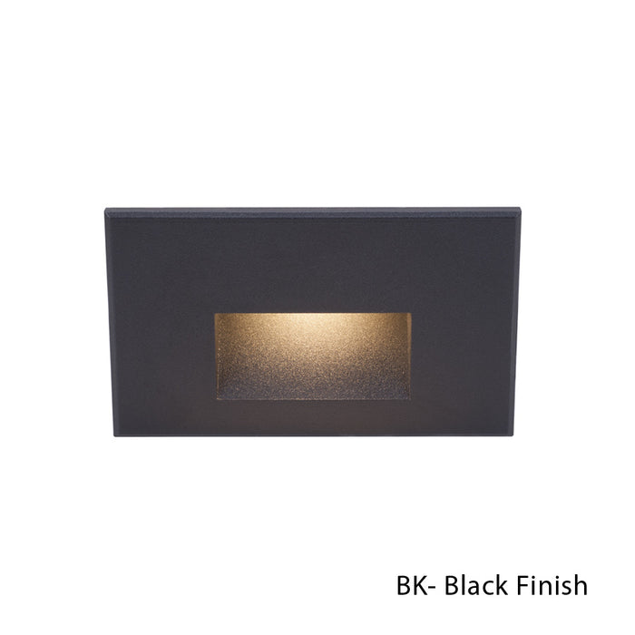 W.A.C. Lighting WL-LED100F-RD-BK LED Step and Wall Light, Black On Aluminum
