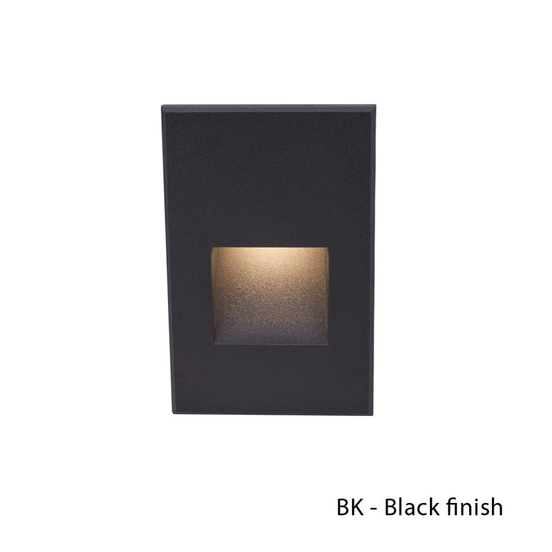 W.A.C. Lighting WL-LED200-BL-BK LED Step and Wall Light, Black On Aluminum