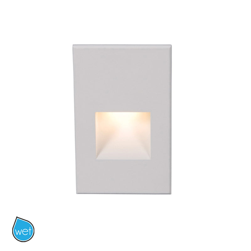W.A.C. Lighting WL-LED200-BL-WT LED Step and Wall Light, White On Aluminum