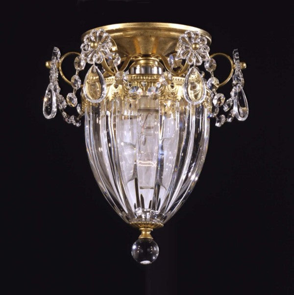 Schonbek 1239-22A One Light Semi-Flush Mount, Heirloom Gold
