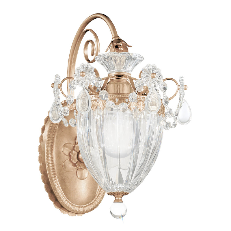Schonbek 1240-48A One Light Wall Sconce, Antique Silver