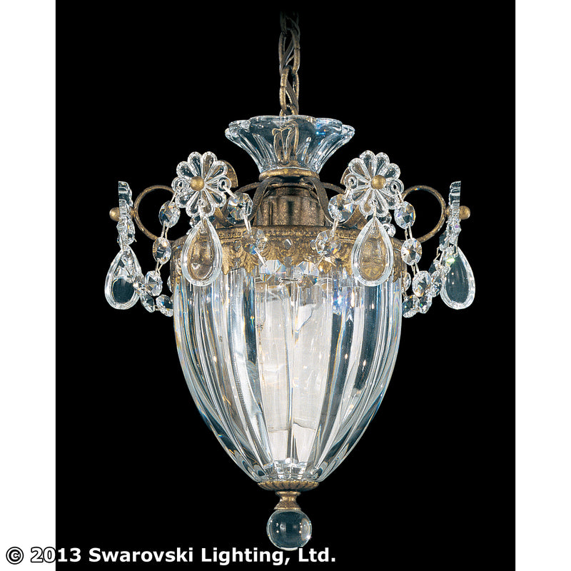 Schonbek 1241-23S One Light Mini Pendant, Etruscan Gold
