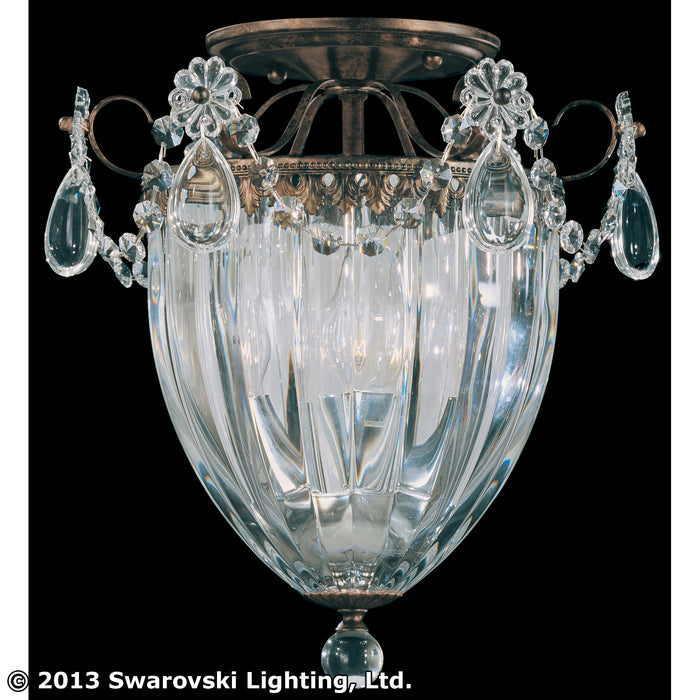 Schonbek 1242-76S Three Light Semi-Flush Mount, Heirloom Bronze