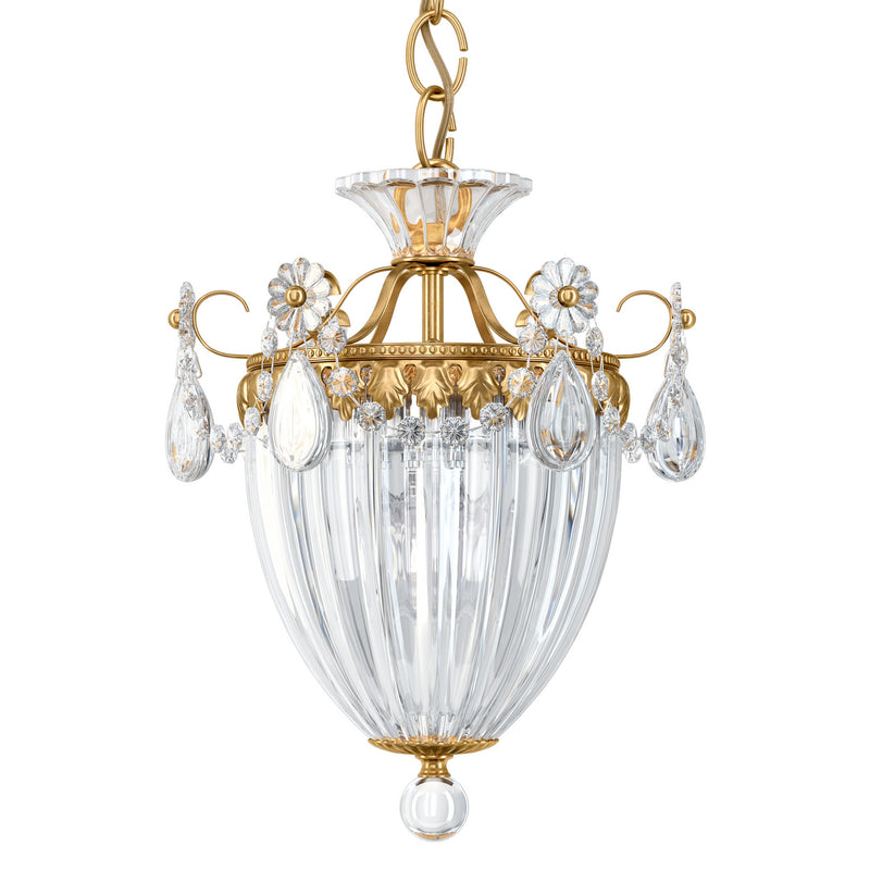 Schonbek 1243-22A Three Light Mini Pendant, Heirloom Gold