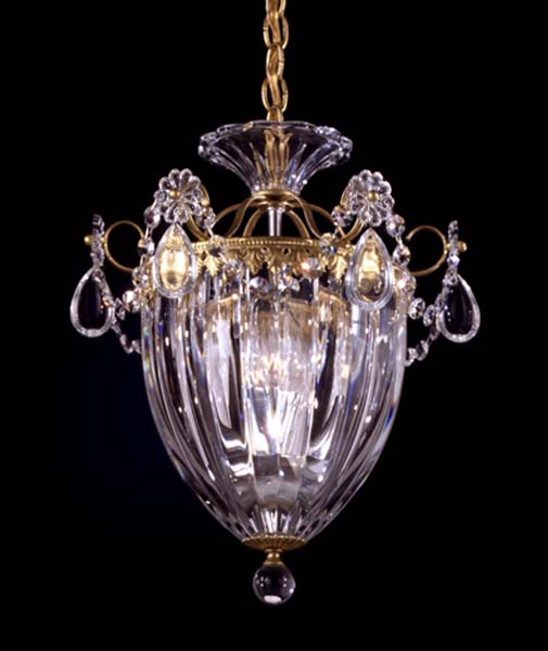 Schonbek 1243-22S Three Light Mini Pendant, Heirloom Gold