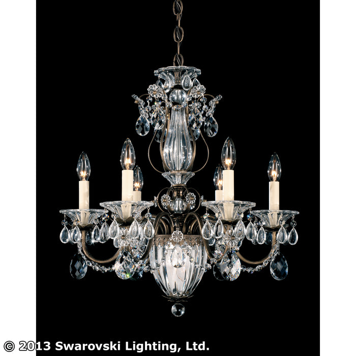Schonbek 1246-23S Seven Light Chandelier, Etruscan Gold