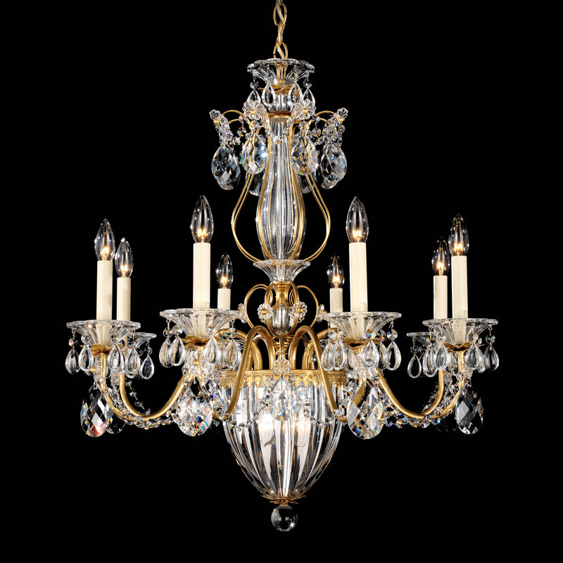 Schonbek 1248-22A 11 Light Chandelier, Heirloom Gold