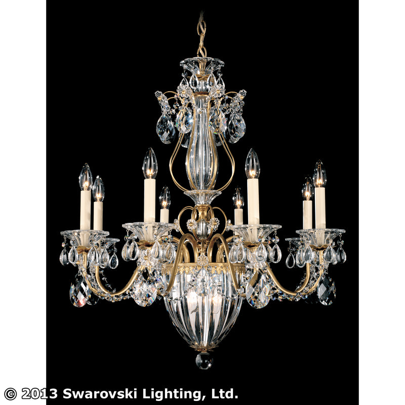 Schonbek 1248-22S 11 Light Chandelier, Heirloom Gold
