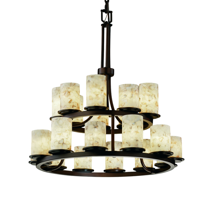 Justice Designs ALR-8767-10-DBRZ 21 Light Chandelier, Dark Bronze