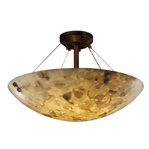 Justice Designs ALR-9652-35-DBRZ-F1-LED5-5000 LED Semi-Flush Mount, Dark Bronze