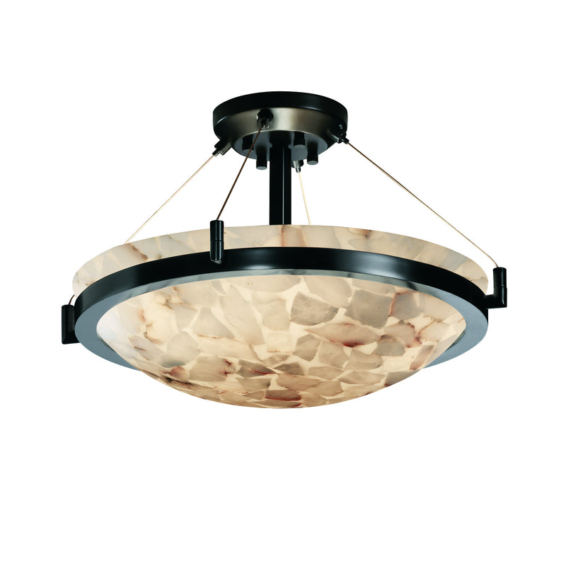 Justice Designs ALR-9681-35-MBLK-LED3-3000 LED Semi-Flush Mount, Matte Black