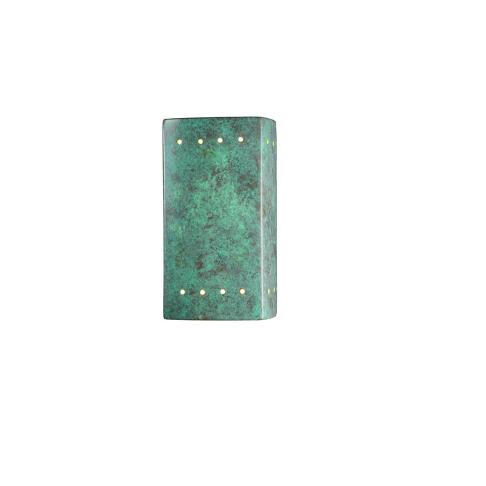 Justice Designs CER-0920-PATV-LED1-1000 LED Lantern, Verde Patina